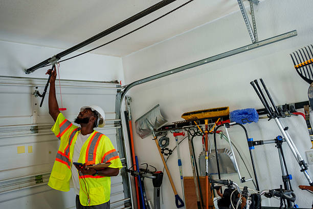 Professional Garage Door Panel Replacement technician working in Tipton, IN